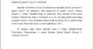 Przebudowa drogi w Sokolnikach